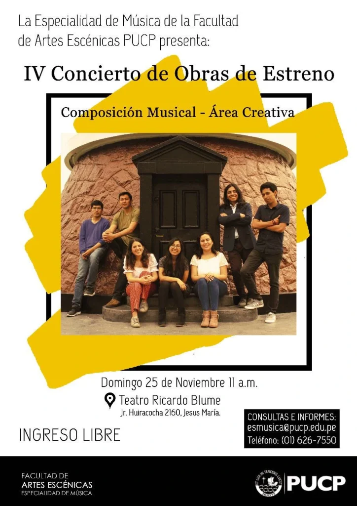 IV Concierto de Obras de Estreno - Composición Musical - Área Creativa (2018)