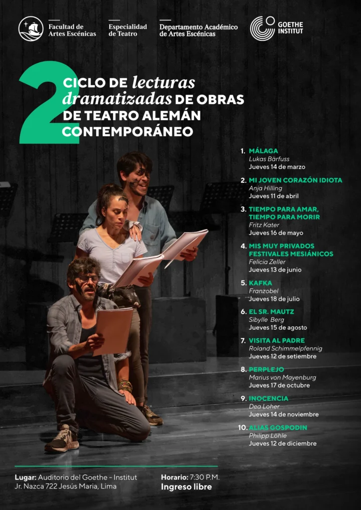 2 Ciclo de lecturas dramatizadas de obras de teatro alemán contemporáneo (2024)